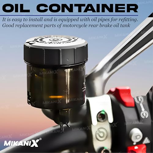 MIKANIX Universal Motorcycle Disc Brake Clutch Oil/Fluid Reservoir Can Cup Container (Black) - Image 4