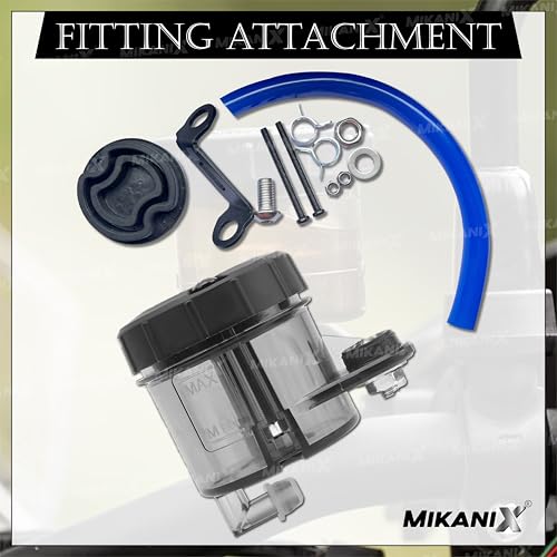 MIKANIX Universal Motorcycle Disc Brake Clutch Oil/Fluid Reservoir Can Cup Container (Black) - Image 2