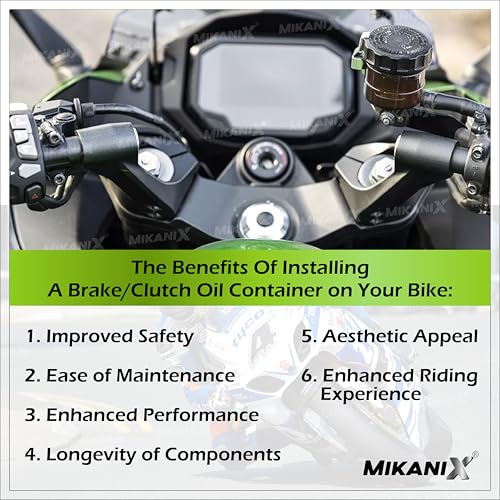 MIKANIX Universal Motorcycle Disc Brake Clutch Oil/Fluid Reservoir Can Cup Container (Black) - Image 5