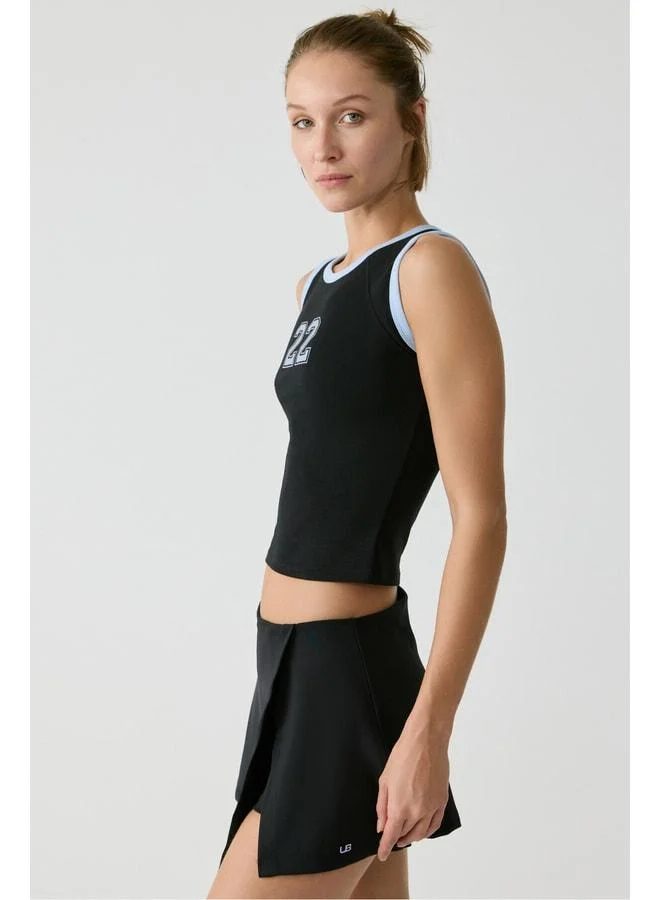 Urban Beat FAYA Women's Ultra-Soft Black Wrap Skirt with Built-In Shorts.