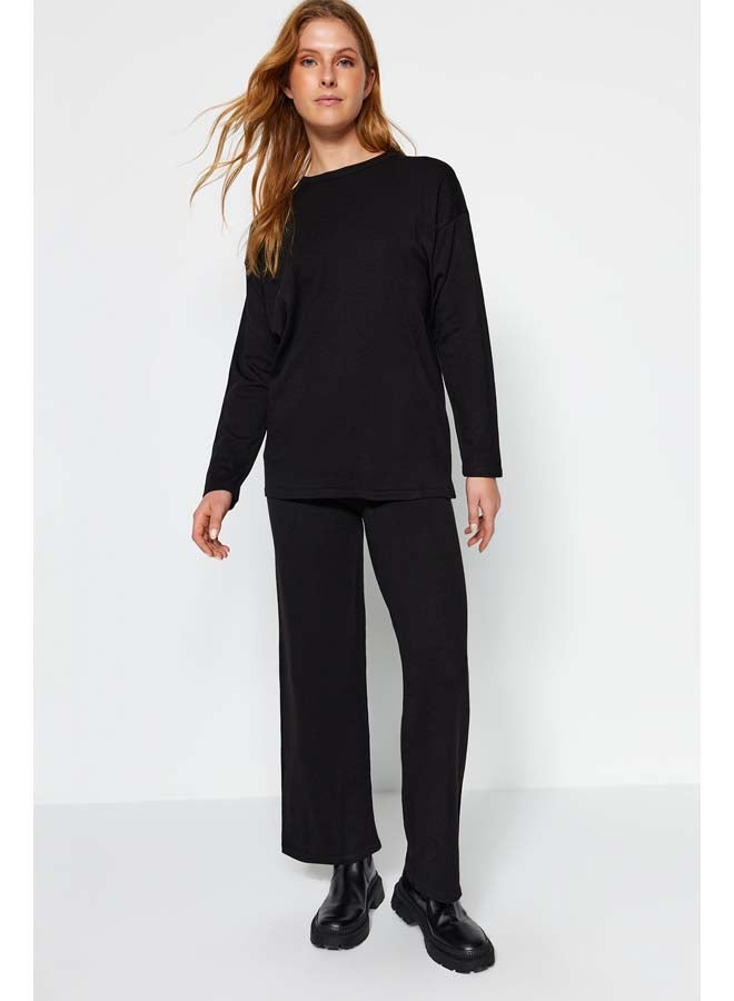 trendyol Black Basic Knitwear Bottom-Top Set TWOAW23AU00244 - Image 1