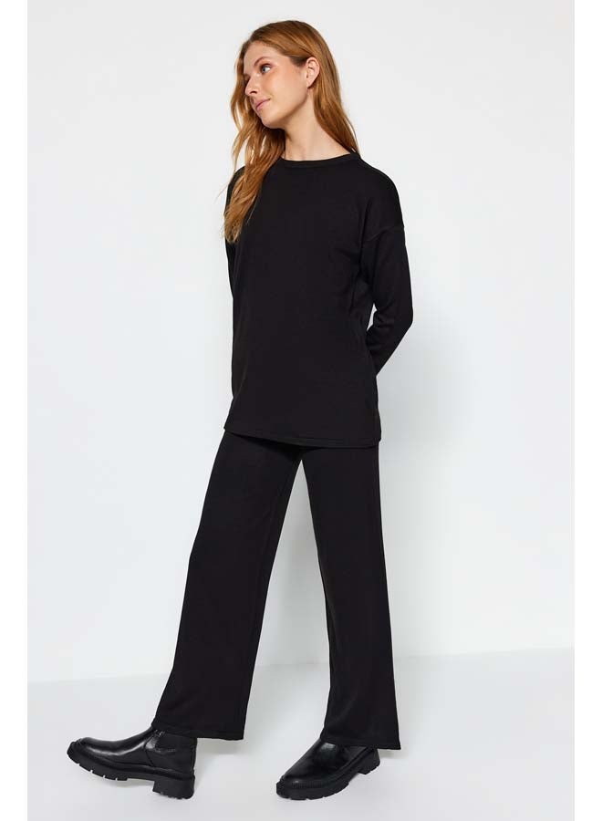trendyol Black Basic Knitwear Bottom-Top Set TWOAW23AU00244 - Image 2