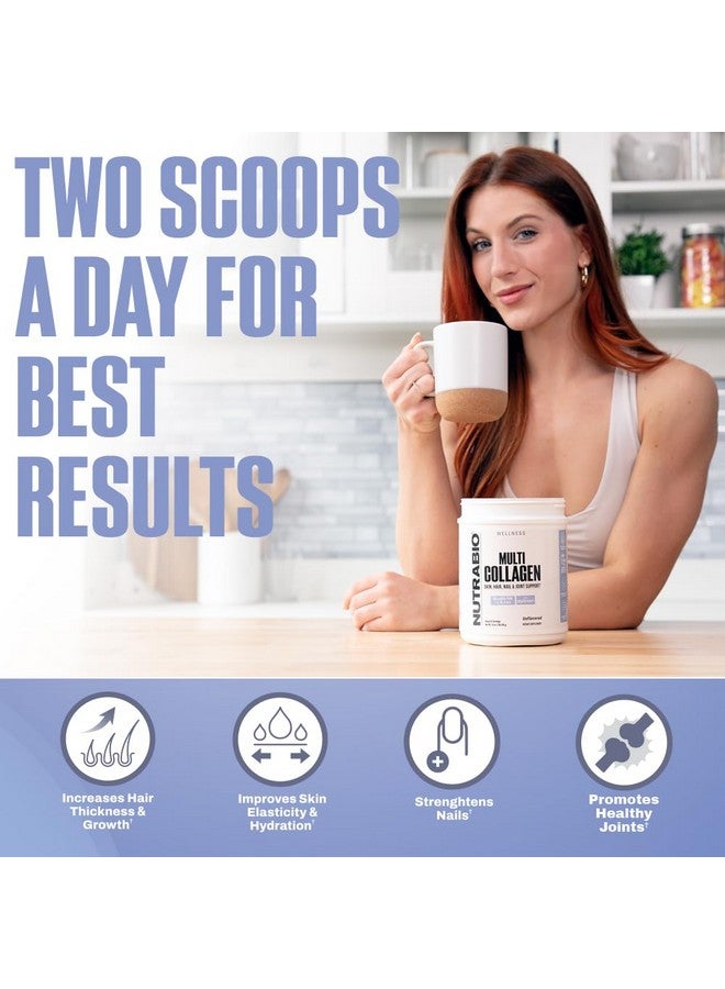 نوترا بايو مسحوق الكولاجين المتعدد من NutraBio - ببتيدات الكولاجين المحللة لشعر وبشرة متوهجة - مسحوق الكولاجين من الأبقار التي تتغذى على العشب للنساء والرجال - 45 وجبة - Image 2