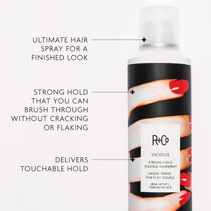 R+Co VICIOUS Strong Hold Flexible Hairspray 280 ml / 9.5 oz - Image 1
