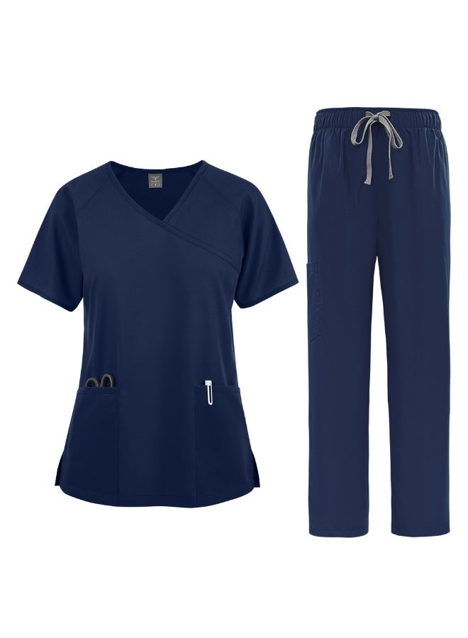 NIBEMINENT Doctor Nurse Nursing Clothes Nursing Elastic Pants Spa Top Pants Supplies Nurse Suit Workwear - Image 1