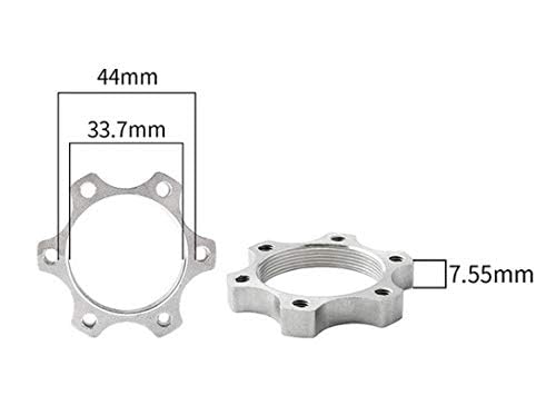 Juscycling Bicycle Bike Freewheel Threaded Hubs Disk Disc Brake Rotor 6 Bolt Flange Adapter 44MM， 2 pcs/pack - Image 4