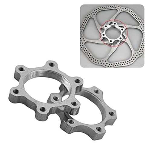 Juscycling Bicycle Bike Freewheel Threaded Hubs Disk Disc Brake Rotor 6 Bolt Flange Adapter 44MM， 2 pcs/pack - Image 3