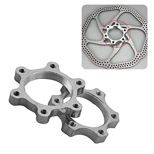 Juscycling Bicycle Bike Freewheel Threaded Hubs Disk Disc Brake Rotor 6 Bolt Flange Adapter 44MM， 2 pcs/pack - Image 2
