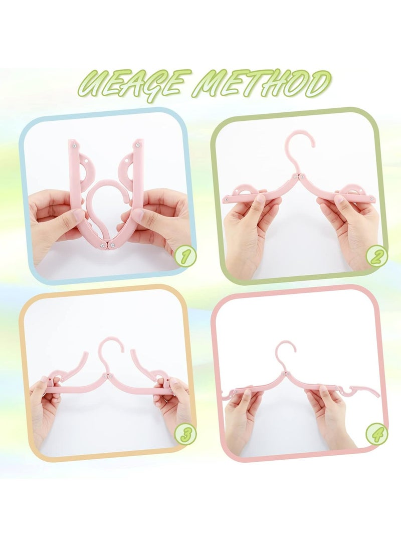 Oasisgalore 8pcs Foldable Travel Hangers with 16 Clips - Portable Clothes Drying Rack for Adults (Colorful) - Image 4