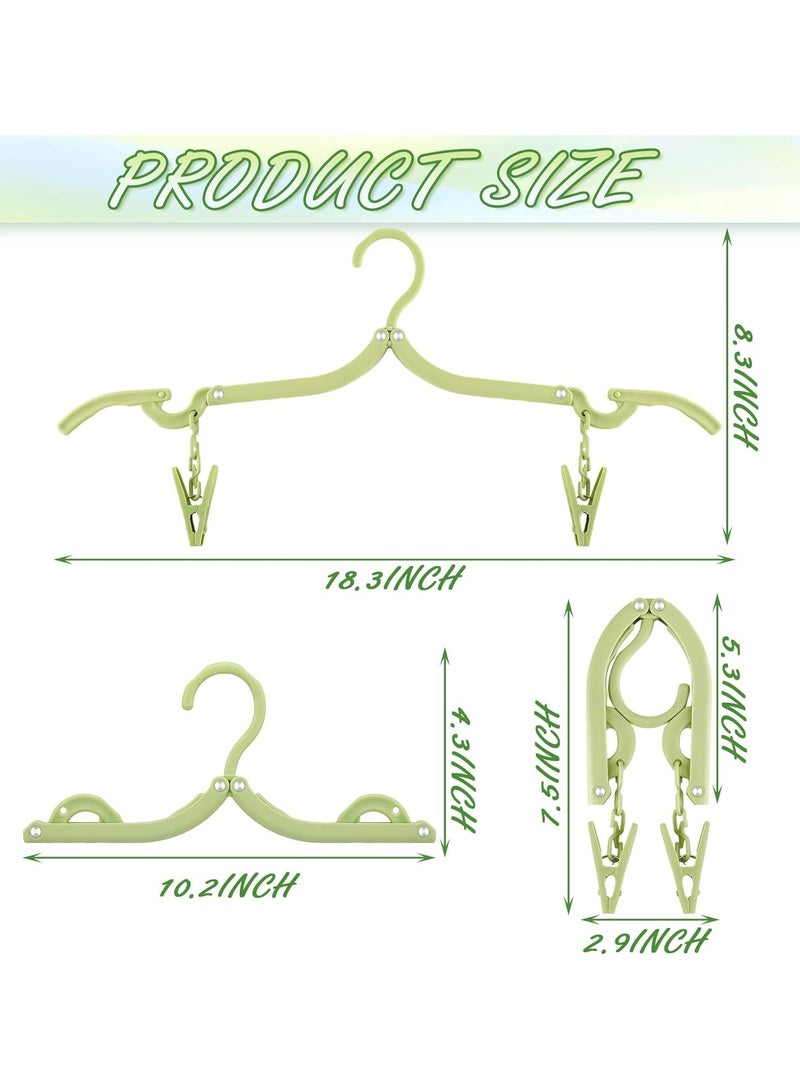 Oasisgalore 8pcs Foldable Travel Hangers with 16 Clips - Portable Clothes Drying Rack for Adults (Colorful) - Image 2