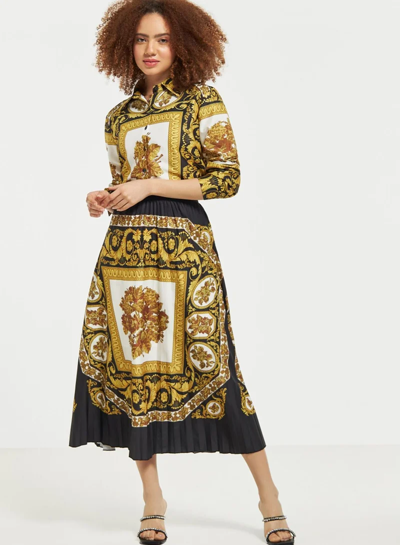2Xtremz Printed Pleated Skirt