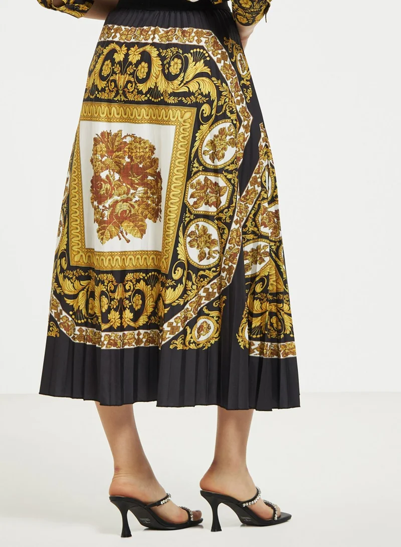 2Xtremz Printed Pleated Skirt