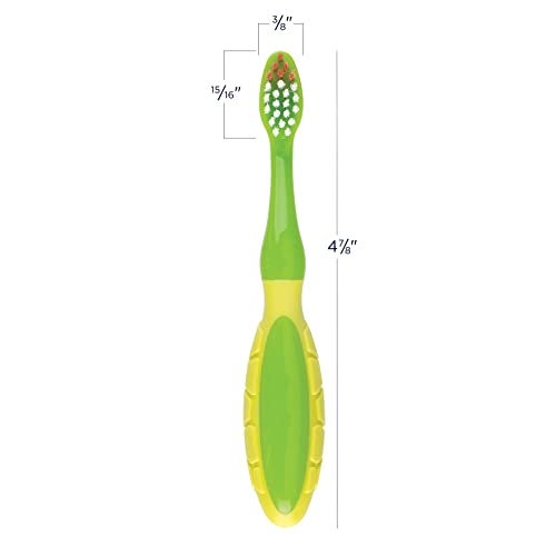 Practicon SmileGoods Y241 Turtle Toothbrush For First Time Brushers, 24 Tuft, Soft Bristle, 72 Individually Packaged Premium Toothbrushes, Assorted Colors Bulk Pack - Image 4