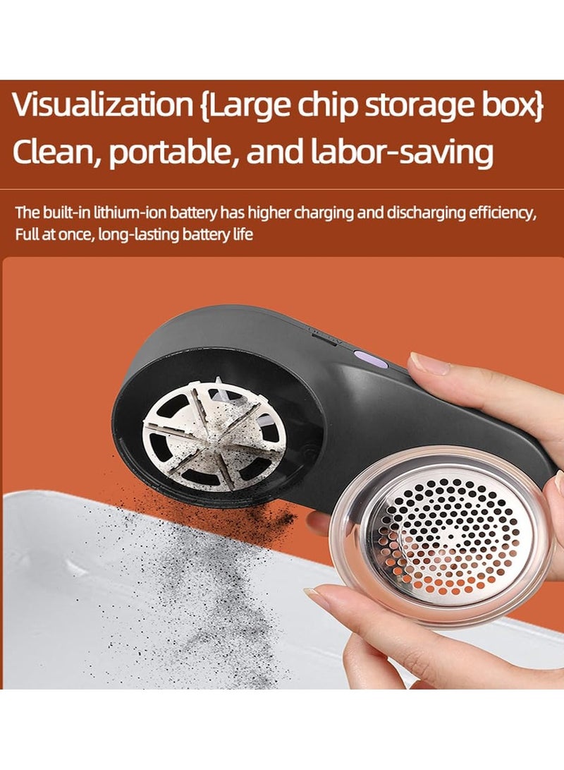 ماكينة حلاقة الوبر، ماكينة حلاقة للأقمشة قابلة لإعادة الشحن مع شاشة رقمية، ماكينة حلاقة للسترات مع شفرات ذات 6 أوراق وقفل أمان، مزيل للوبر بـ 3 سرعات لإزالة الزغب، والحبوب من الملابس والأثاث والأريكة - Image 3