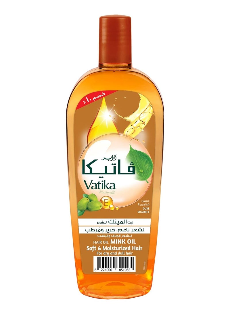 فاتيكا ناتشورالز الغني بالمينك 90 مل  زيتون وفيتامين هـ يغذي ويقوي ويجدد المرونة للشعر الجاف والباهت