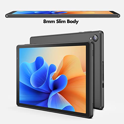 PRITOM Tablets 10 inch, TAB10 Android 14 Tablet, Quad-Core, WiFi, 32 GB, 6000mAh, HD IPS Display, Dual Camera, Bluetooth (Gray) - Image 4