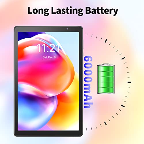 PRITOM Tablets 10 inch, TAB10 Android 14 Tablet, Quad-Core, WiFi, 32 GB, 6000mAh, HD IPS Display, Dual Camera, Bluetooth (Gray) - Image 5