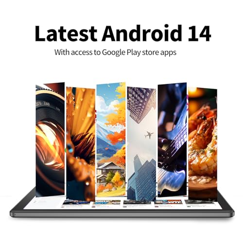PRITOM Tablets 10 inch, TAB10 Android 14 Tablet, Quad-Core, WiFi, 32 GB, 6000mAh, HD IPS Display, Dual Camera, Bluetooth (Gray) - Image 3