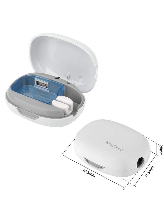 newway - Mini Toothbrush Sanitizer Cover Rechargeable Travel Toothbrush Case With Holder For Houshold And Traving Or Business Trip White - Image 1