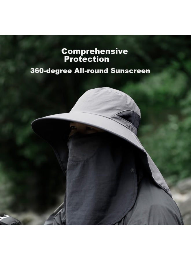 Tactical Bird Fishing Sun Protection Hat Men Big Head Cirference Sunshade Mask Outdoor Fisherman Hat Uv Protection - Image 5