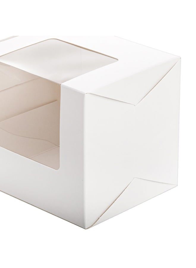 AVLA Sublimation Mug Gift Boxes, 4.3" x 4.3" x 5", Small White Packaging Box, 12oz 15oz Clear Cups, Packaging Box with Clear Window, Cupcake Box, - Image 5