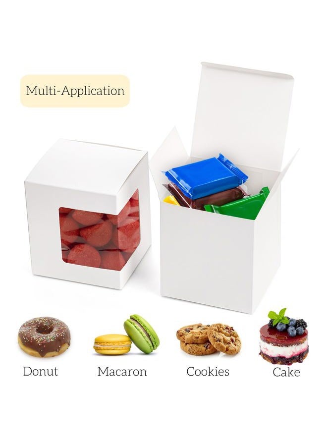 AVLA Sublimation Mug Gift Boxes, 4.3" x 4.3" x 5", Small White Packaging Box, 12oz 15oz Clear Cups, Packaging Box with Clear Window, Cupcake Box, - Image 4