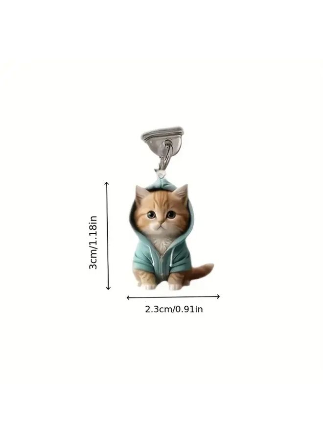 Pink 3pcs Cute Cat Acrylic Dust Plugs for iPhone Charging Ports Dustproof - Image 2