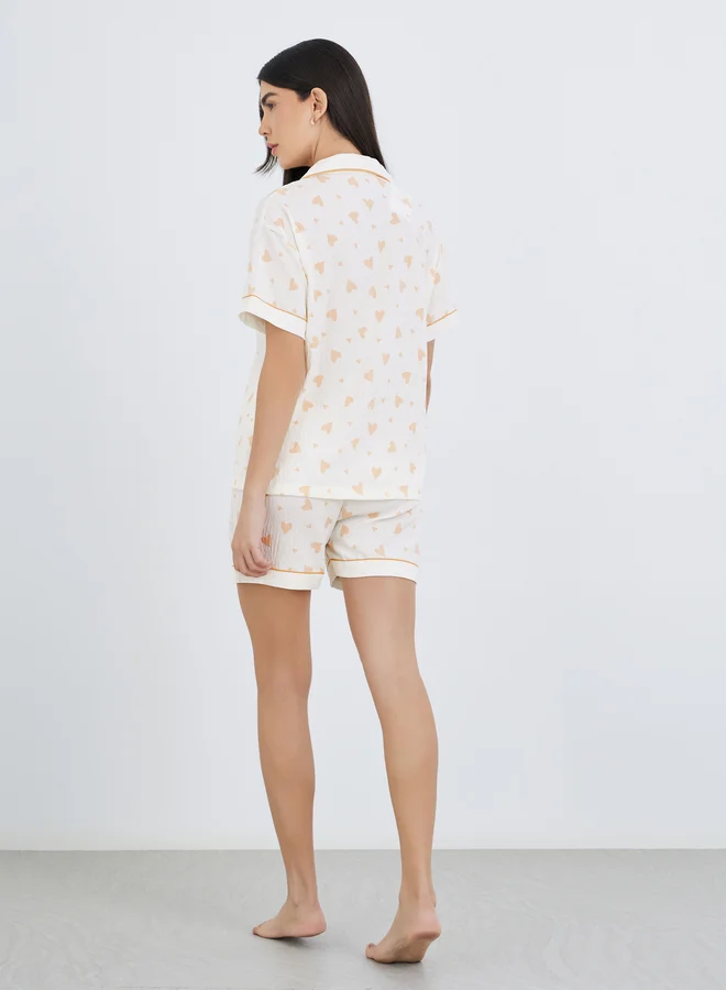 Take Two Take Two Pack of 3 - Bear Print Cotton Shirt, Pants and Shorts