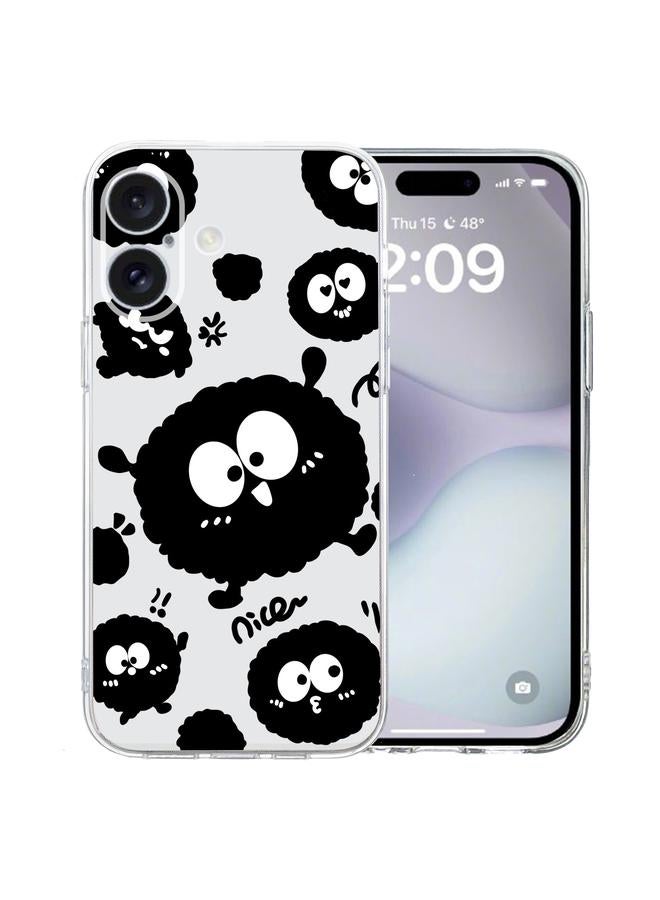 S-TOP Case For iPhone 16 Colored Drawing Pattern Transparent TPU Phone Case - Image 1