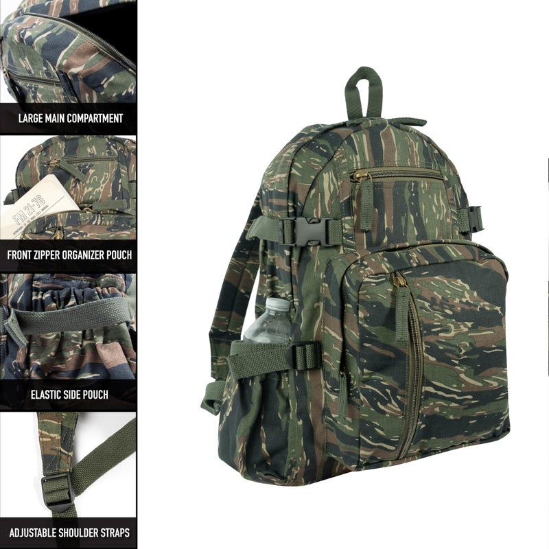 Rothco Khaki Vintage Star Back Pack with Red Star 9162 - Image 3