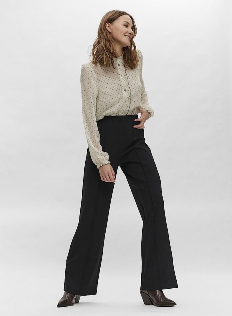VERO MODA بنطال Vmbecky Hw واسع بخصر مرن Noos - Image 3
