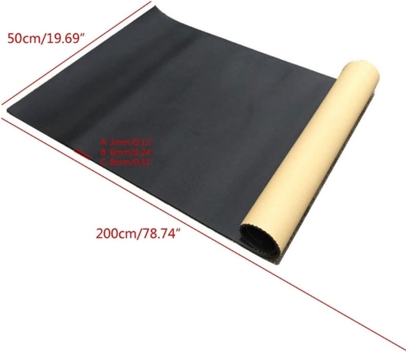 ورق رغوي مقاوم للحرارة من Heat Shield Automotive، مقاس 200 سم × 50 سم، سمك 6 مم، مغلف بمادة لاصقة، خلايا مغلقة، عازل صوتي، مناسب للاستخدام في المنازل والسيارات، موديل D7WD. - Image 5