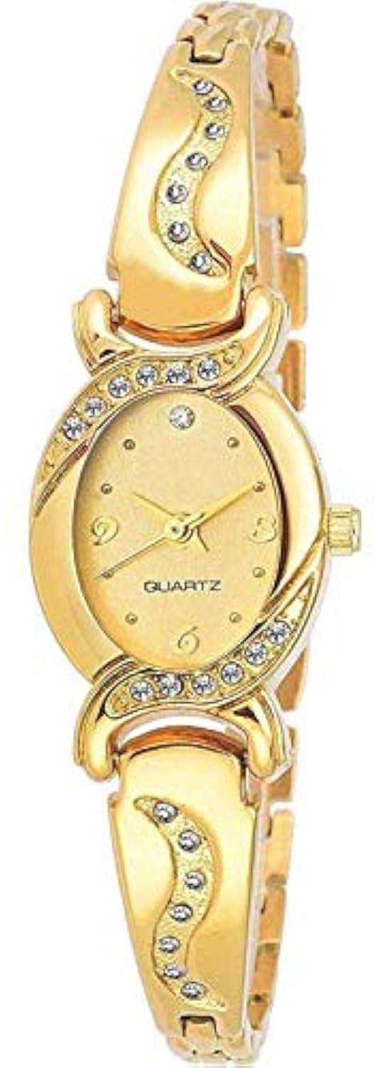 CLOUDWOOD Analog Bangle Gold Dial Luxury Fashion Bracelet Watch for Women & Girls -W158 (Gold) - Image 1