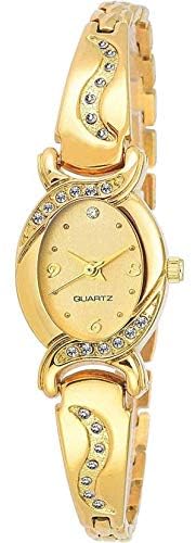 CLOUDWOOD Analog Bangle Gold Dial Luxury Fashion Bracelet Watch for Women & Girls -W158 (Gold) - Image 2