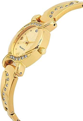 CLOUDWOOD Analog Bangle Gold Dial Luxury Fashion Bracelet Watch for Women & Girls -W158 (Gold) - Image 4