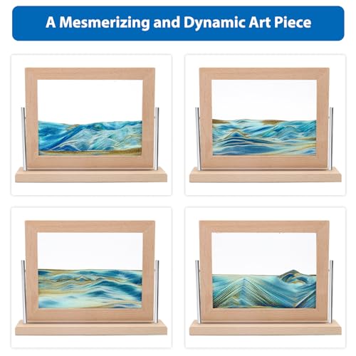 Coitak Moving Sand Art Picture, Dynamic Sand Picture, Desktop Moving Sand Art for Home Decor and Office - Image 4