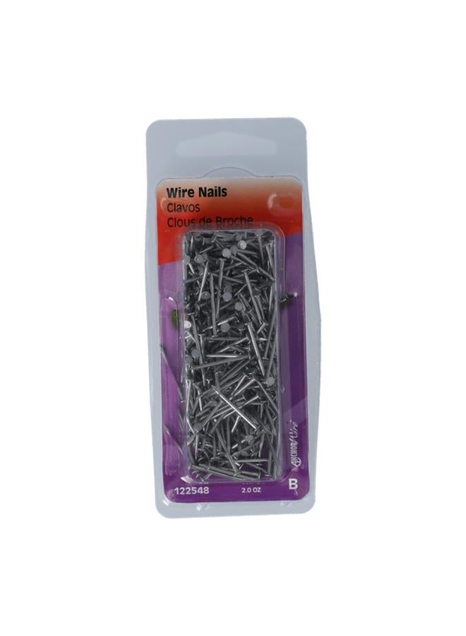 Hillman Bright Steel Smooth Shank Flat Head Wire Nails Silver 3/4inch 122548 - Image 1