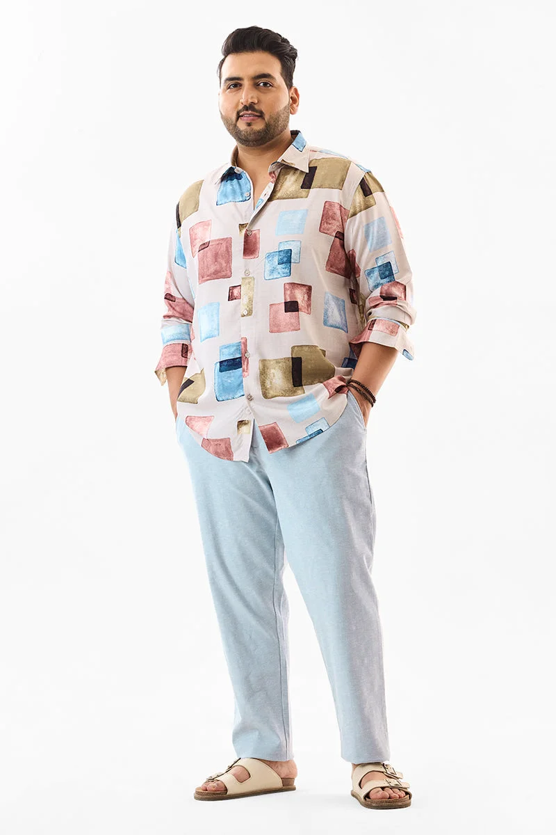 SNITCH بنطلون بقصة عادية مطاطي مقاس كبير بتصميم ذاتي