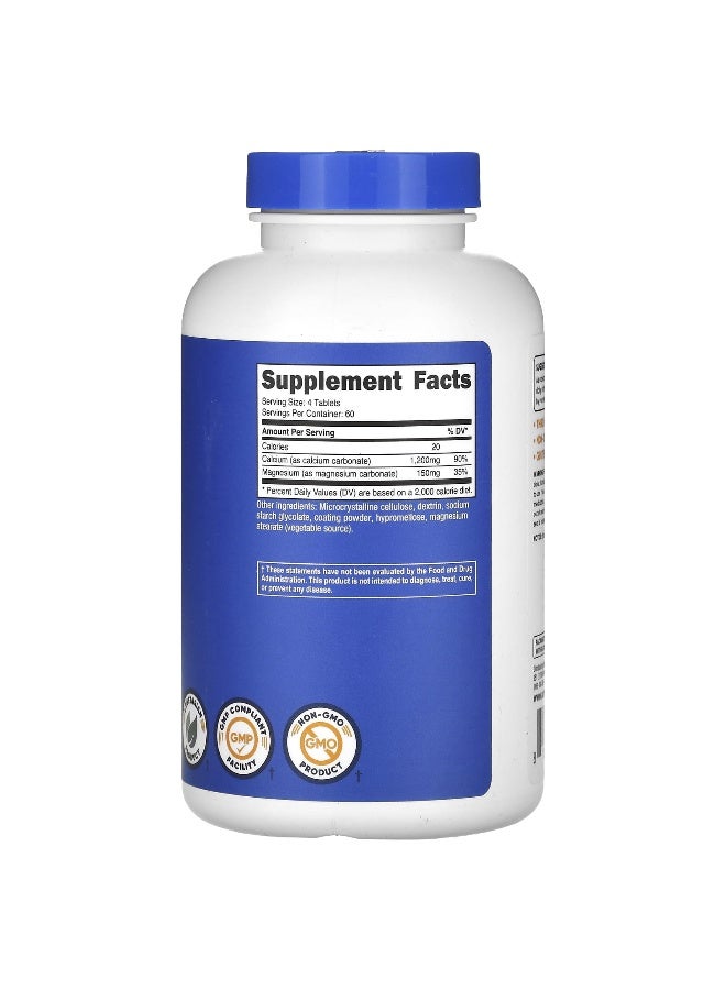 Nutricost نوتريكوست، كالسيوم ومغنيسيوم، 240 قرص - Image 2