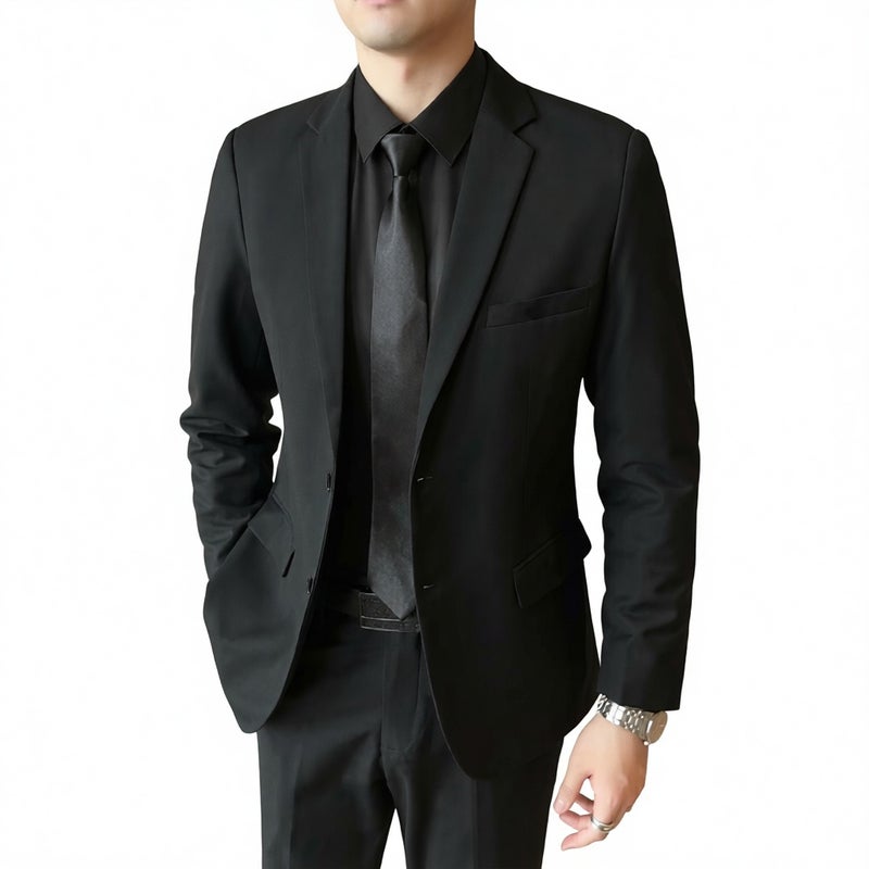 Men's Suit Wedding Groom Formal Blazer Slim Fit Best Man Jacket Casual Office Outerwear - Image 1