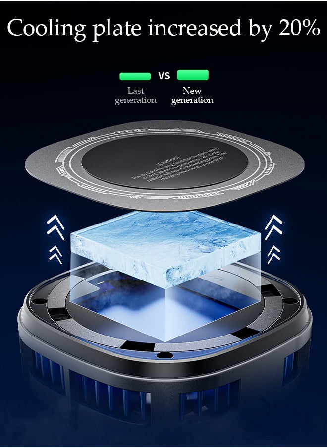 DUNISO Phone Cooler for Live Streaming and Gaming Fast Phone Cooling Fan, Semi-Conductor Cooling Chip Mobile Phone Radiator with RGB Lights, Fit All Types of iPhone Android Smartphones  - Image 5