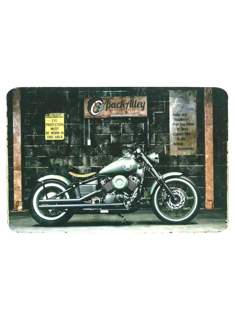 ALCOACH Wall Art Canvas – Classic Military Motorcycle Design - Image 3