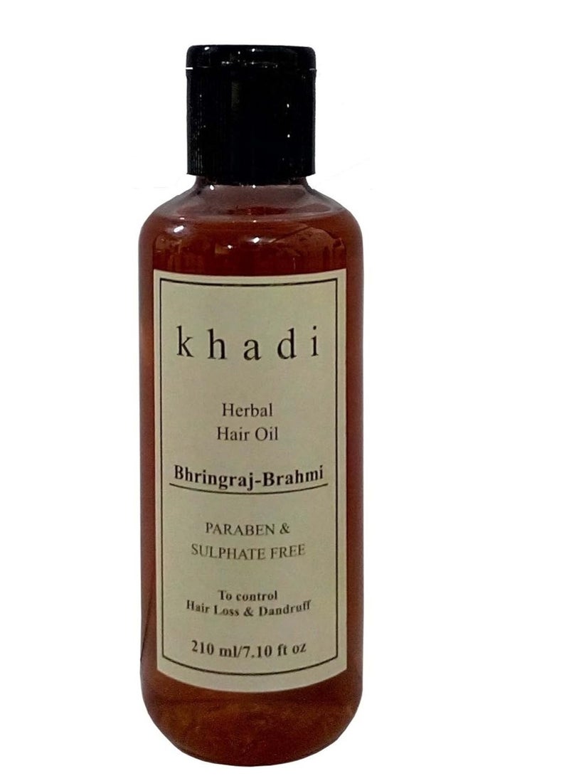 Khadi Herbal Hair Oil -Bhringraj & Brahmi (Paraben & Sulphate Free) 630ml(3 pack,210 ml each) - Image 2