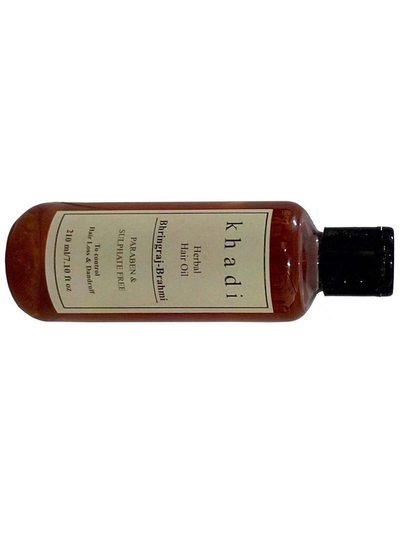 Khadi Herbal Hair Oil -Bhringraj & Brahmi (Paraben & Sulphate Free) 630ml(3 pack,210 ml each) - Image 3