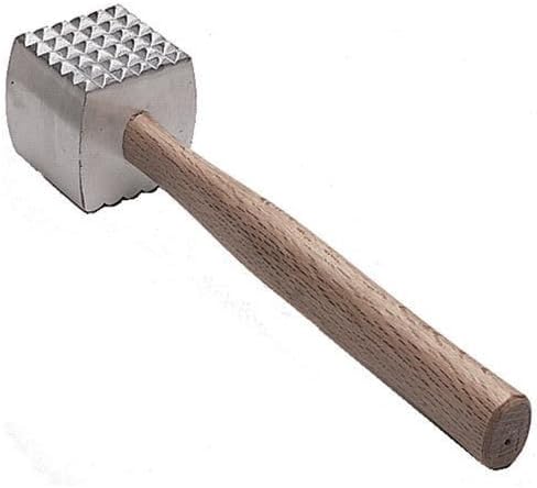 Great Credentials Extra Large HeavyDuty Meat Tenderizer Mallet Meat Tenderizer Hammer Doublesided CommercialGrade Wood Handle