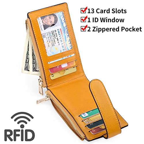 FALAN MULE Womens Wallet Genuine Leahter Bifold Credit Card Holder with Built-in Integrated Case - Image 3