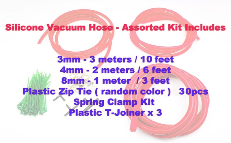 Autobahn88 Silicone Vacuum Hose Dress Up DIY Kit - Universal Fit for Various Vehicle Models (Black) - Image 3