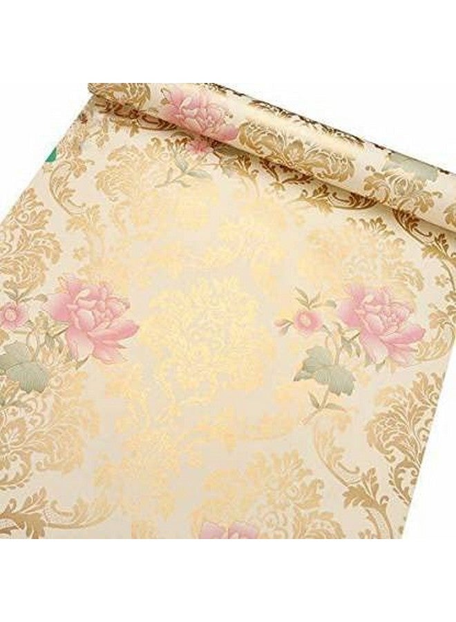 HOMEMATES HOMEMATES Self-Adhesive Wallpaper Waterproof Old Furniture Vinyl Stickers Wooden Door Wardrobe Desktop PVC Wall Papers 45 X 304 CM- (Lotus Flower)  - Image 2