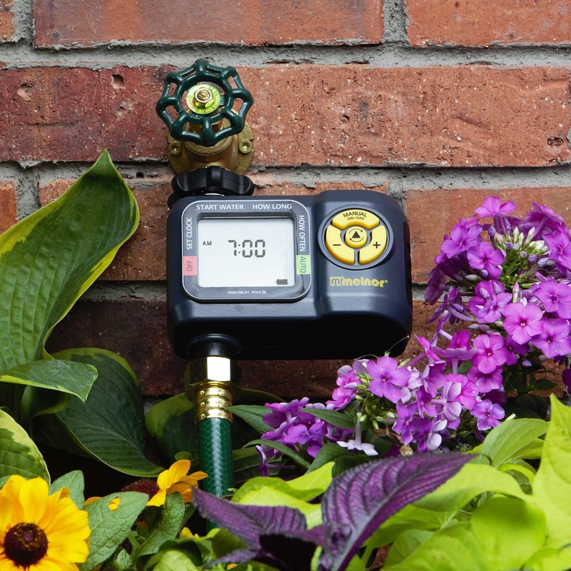 Melnor 65138AMZ AquaTimer Digital Hose Timer, 1-Zone Timer, QuickConnect Bundle, Black, Yellow - Image 2