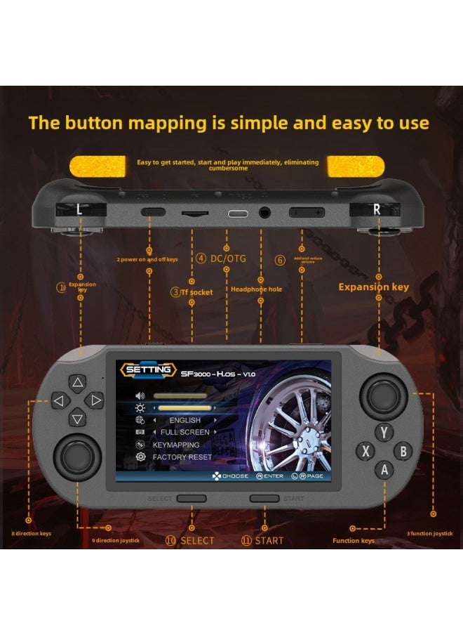 Generic - SF3000 Nostalgic Game Machine 4.5 Inch HD Large Screen Handheld GBA Arcade Dual Rocker Handheld Game Machine-Model:Sf3000 Single Palm Machine - Image 1